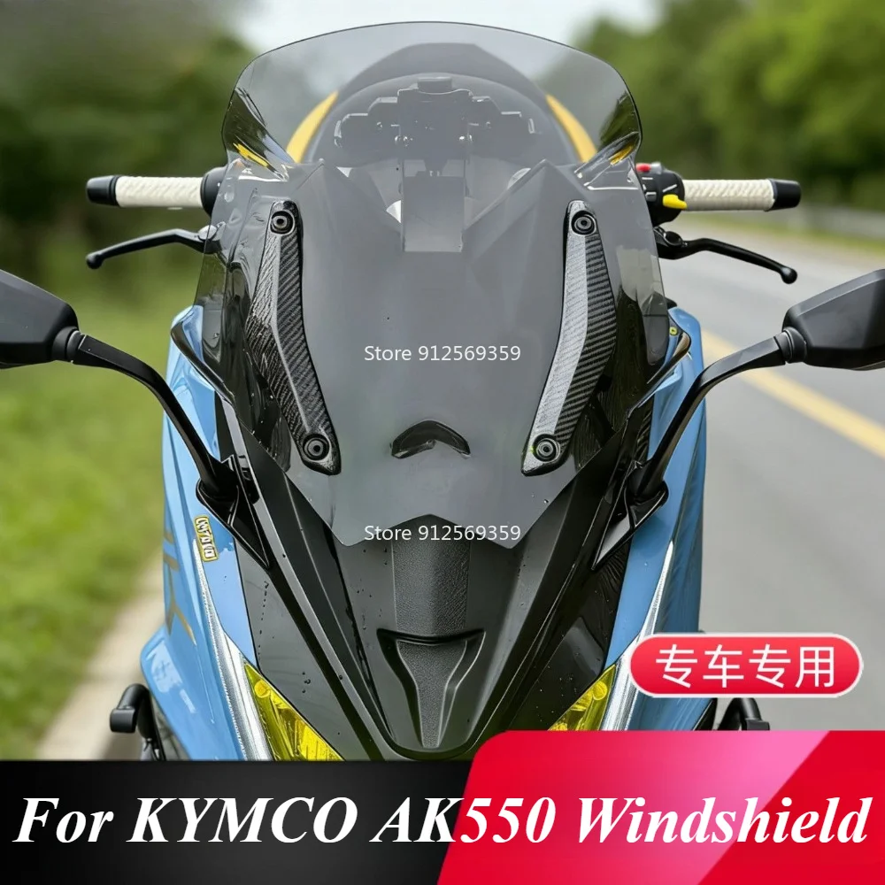 Fit for KYMCO AK550 Motorcycle Windshield 45cm High Wind Screen Front Glass Windscreen Wind Deflector Modification Accessories