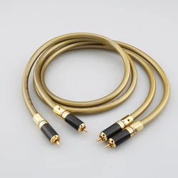 Pair Silver Plated RCA Cable With Carbon Fiber RCA Plug As Audiocrast A70 Interconnect Cable