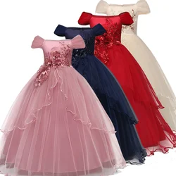 Teen Girls Bridesmaid Dresses for Wedding 12 14 Yrs Formal Evening Prom Long Gown Flower Elegant Birthday Party Princess Dresses