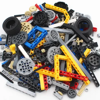 Technology Liftarm Beam Gear Cross Axle Frame Connector Pin Build MOC High-tech Bricks Building Blocks Robot Compatible Toy