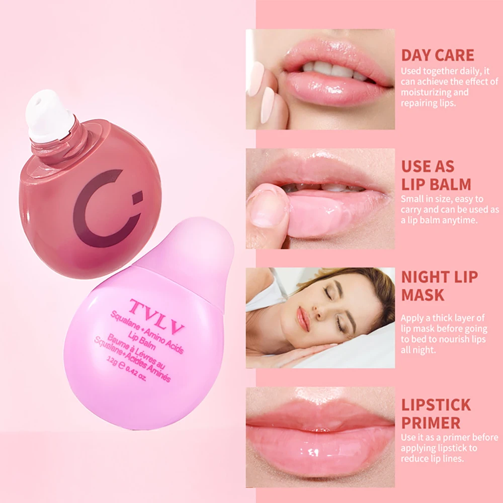 

Squalane Amino Acid Lipstick Fade Lip Lines Anti Drying Anti Cracking Nourishing Lip Moisturizing Lip Balm Lip Base Makeup