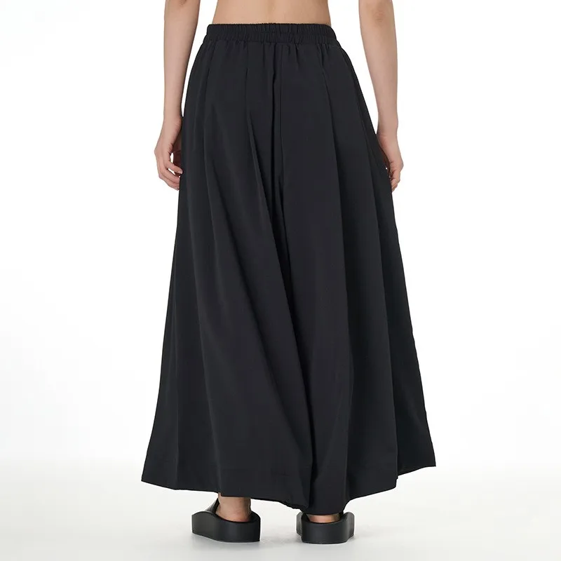 Korean temperament pendant wide leg pants 2025 summer new women\'s loose slim casual pants tide 11058