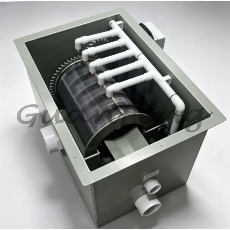 Automatic backwash aquaculture filter for fish pond water circulation