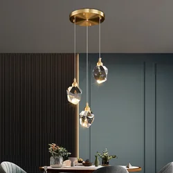 Nordic K9 Crystal Pendant Lights Modern Simple Living Room Bedroom Dining Room Led Chandeliers Home Indoor Decor Lighting Lamps