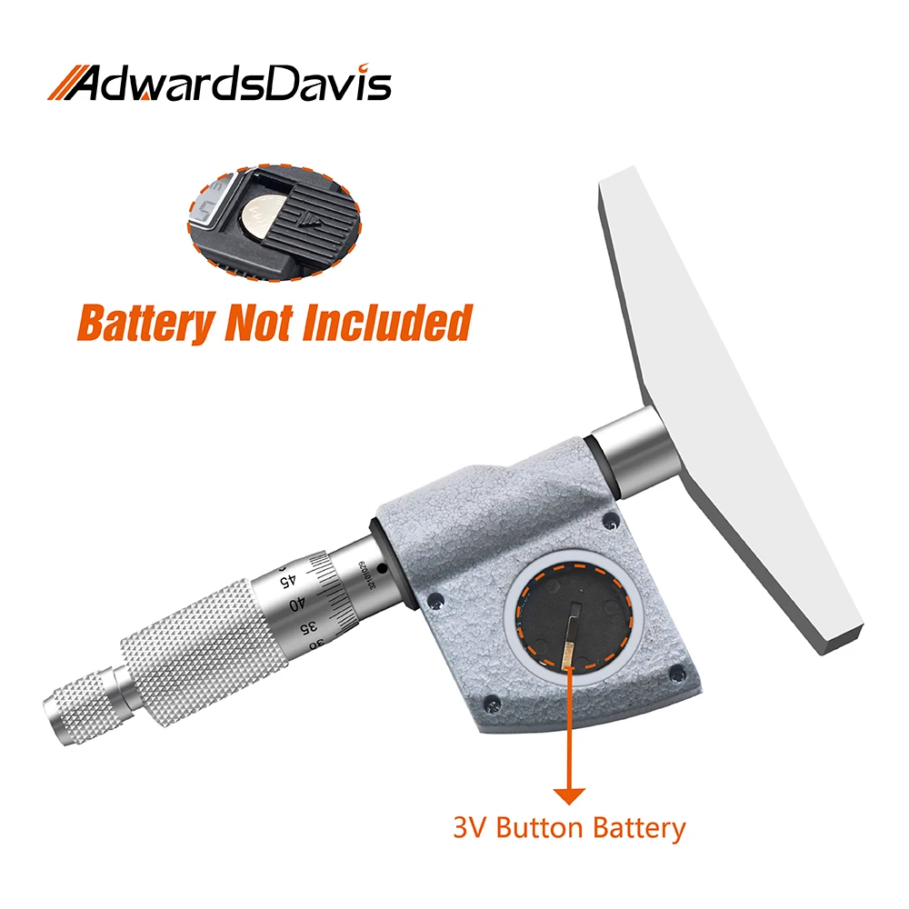 IP65 Waterproof Digital Display Depth Micrometer Measuring Range 0-100mm Electronic Micrometer 4 Specifications Replacement