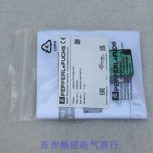 * Vendas no local * Novo sensor Pepperl + Fuchs P + F UB400-F77-E2-V31 Spot 233240