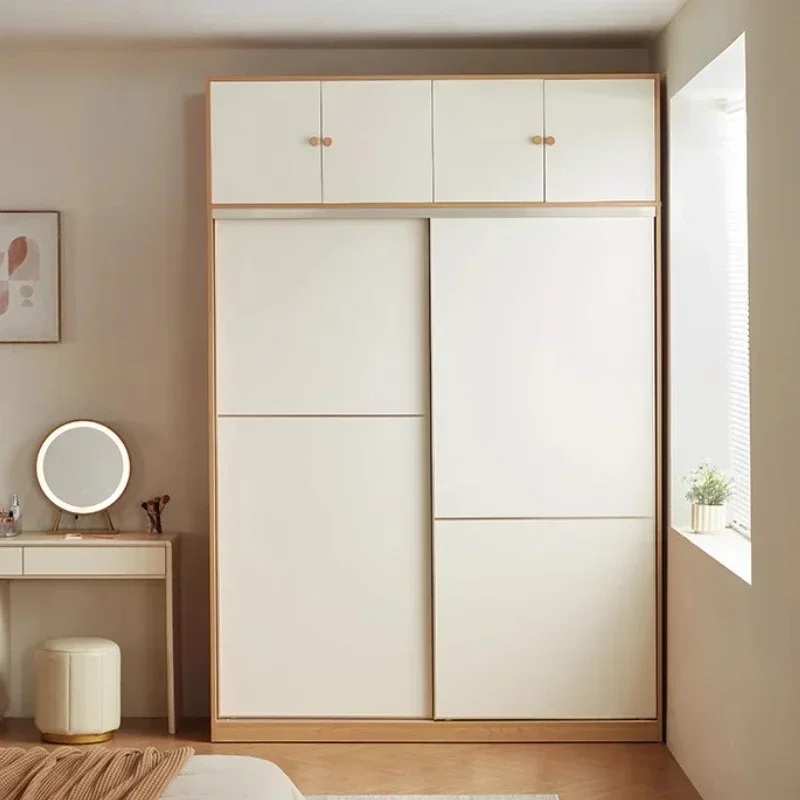 Home Cabinet Furniture Open Closets Light Luxury Sliding Door Wardrobe Bedroom Clothes Closet Double Wardrobe Clothing Cabinets