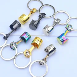 RetroGem Car Engine Piston Keychain Key Ring Fashion Auto Modification Piston Model Metal Keyring Keyfob Personalized Men Gifts