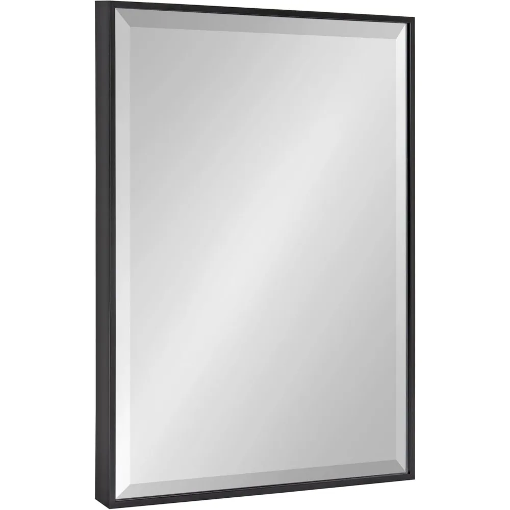 

Modern Black Rectangle Wall Mirror 18.75x24.75 Inches, Contemporary Home Decor with Easy Hanging