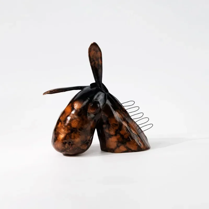 

Modern light luxury donkey creative animal ornaments, sculpture model house decorations