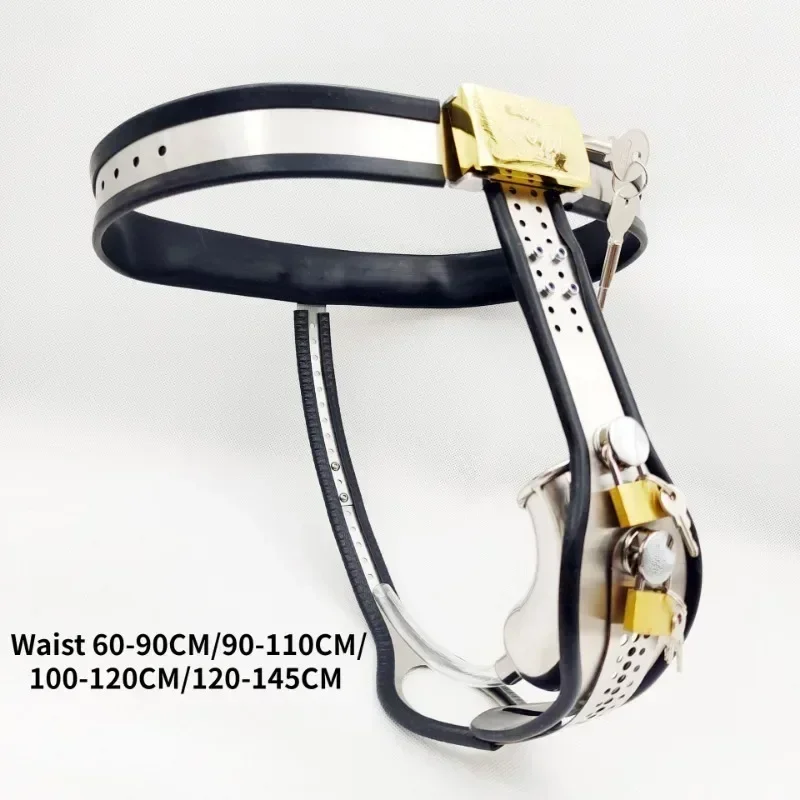 2023 New Metal Chastity Pants Male Chastity Belt with Anal Plug Chastity Lock Anti Cheating Abstinence Fetish Sex Toys Gay Men