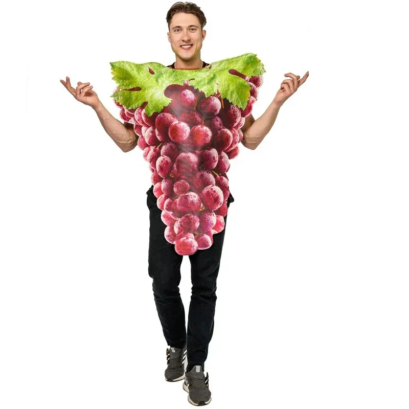 2026 Halloween Costume Grape Cosplay Jumpsuit Adult Playsuit Mardi Gras Party Holiday Funny Clothes Set Masquerade Garment view 5