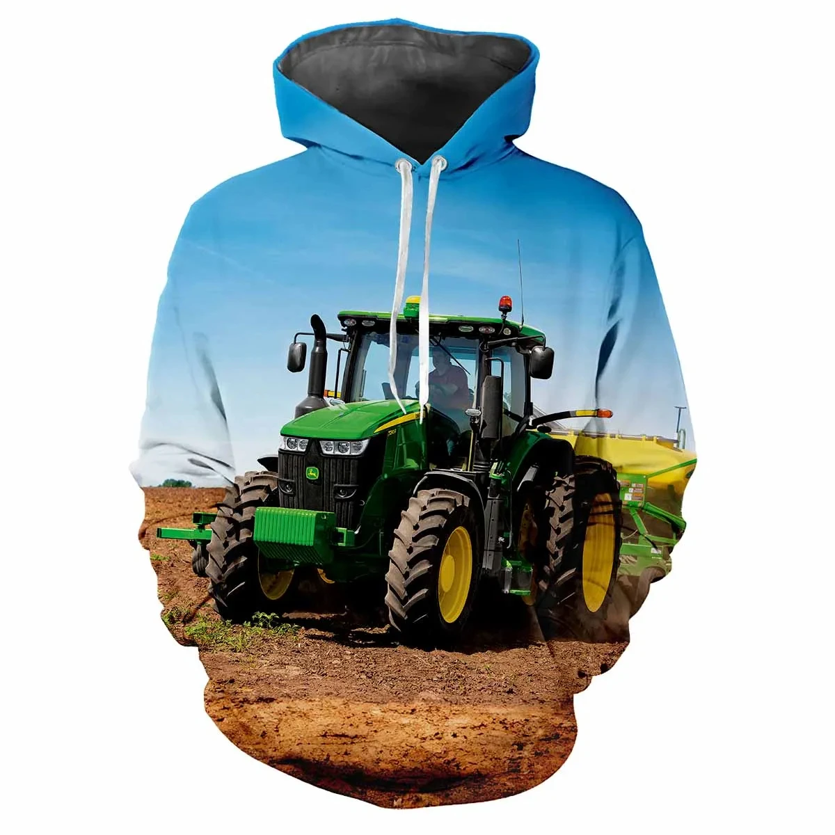 

2024 autumn and winter car tractor pattern 3D printing cool jacket men and women hip-hop sweatshirt unisex