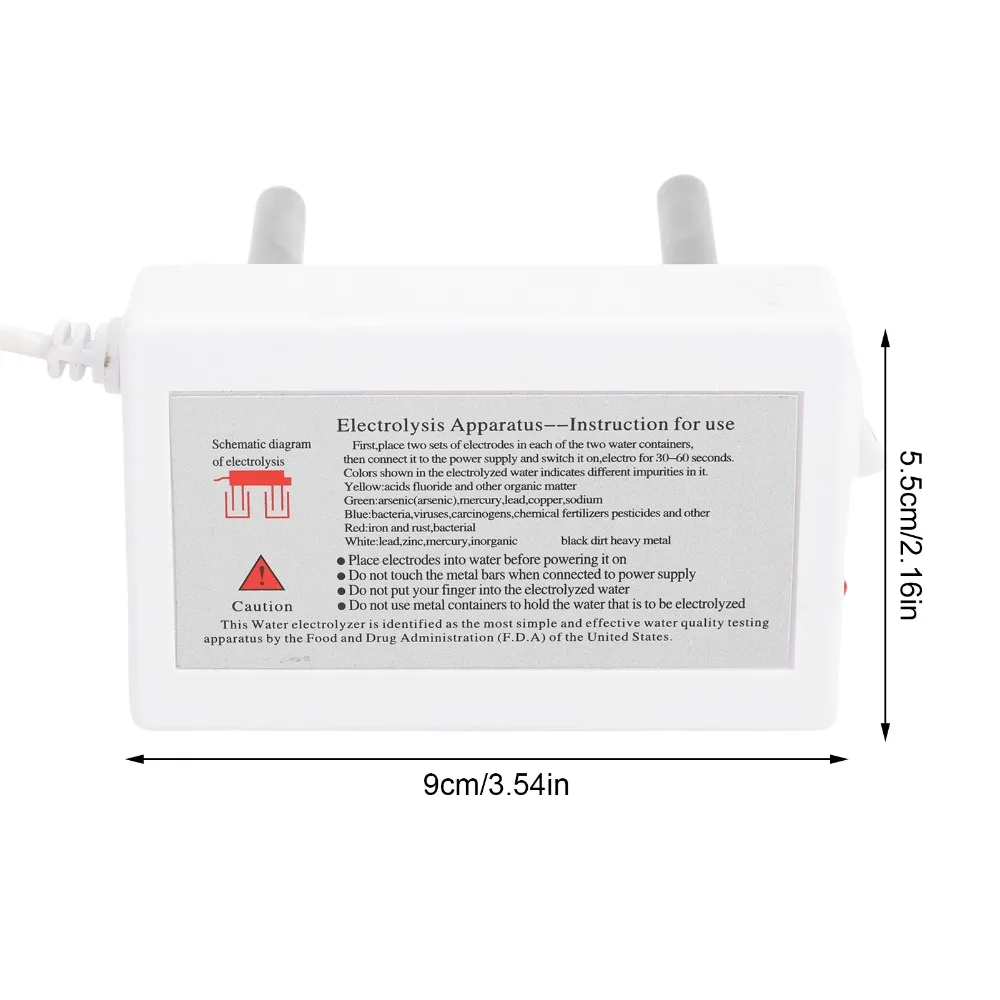 Picture 7: White Water Quality Tester 110V Square Shape Water Quality Electrolyzer Secure Design Portable Design Electrolysis Tester