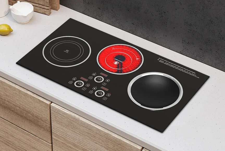 3500W Touch Control Electric Cooktops Built-in 3 burners induction cooktop with CB certificate for Thailand market