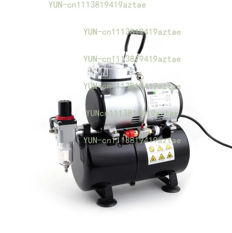 1/6 HP Piston Air Compressor With Tank 220-240V Airbrush Spray Gun For Tattoo Manicure Painting