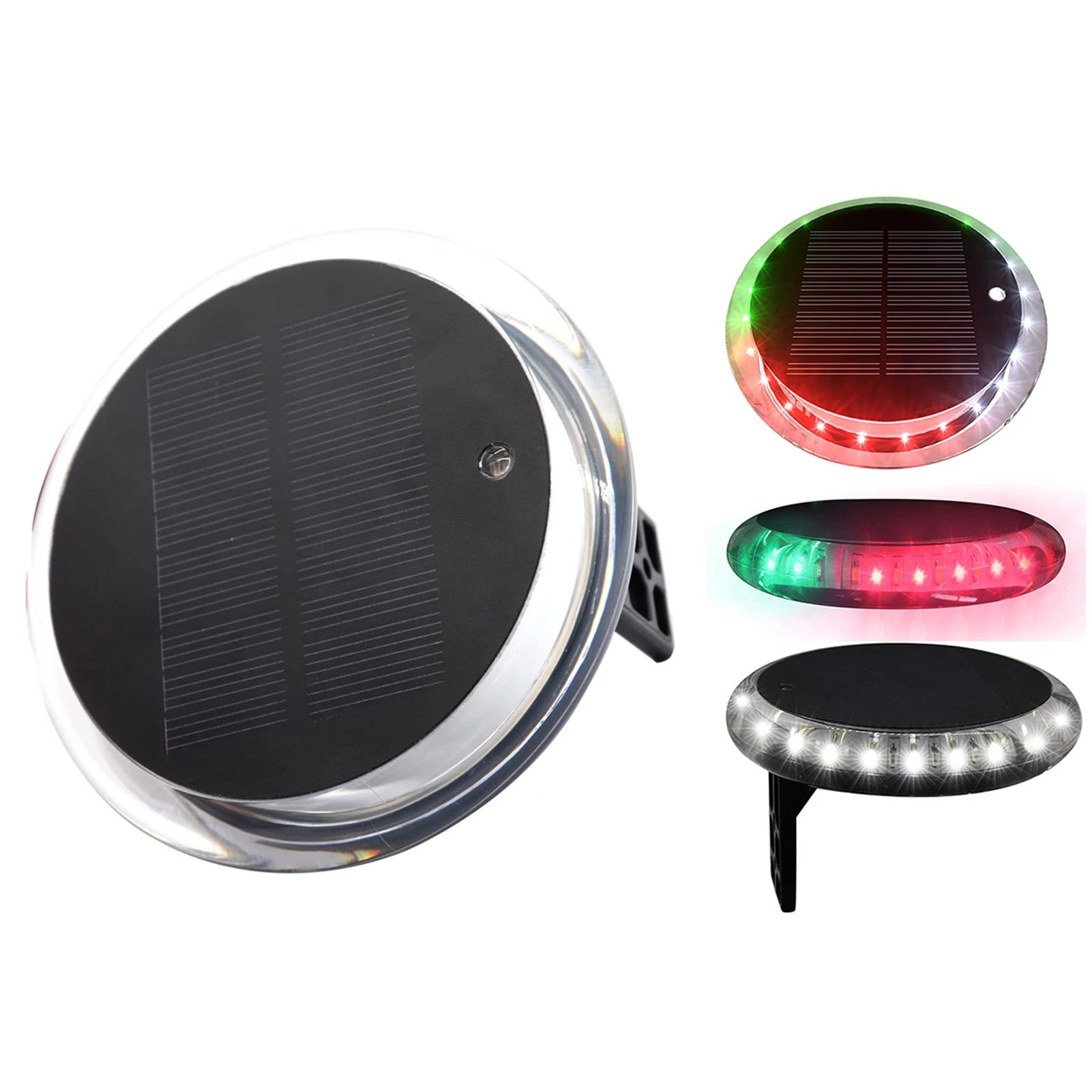 Waterproof Boat Light Outdoor Navigation Lights Solar Powered IP67 6 Modes Multiple Functions with Wireless Remote Control