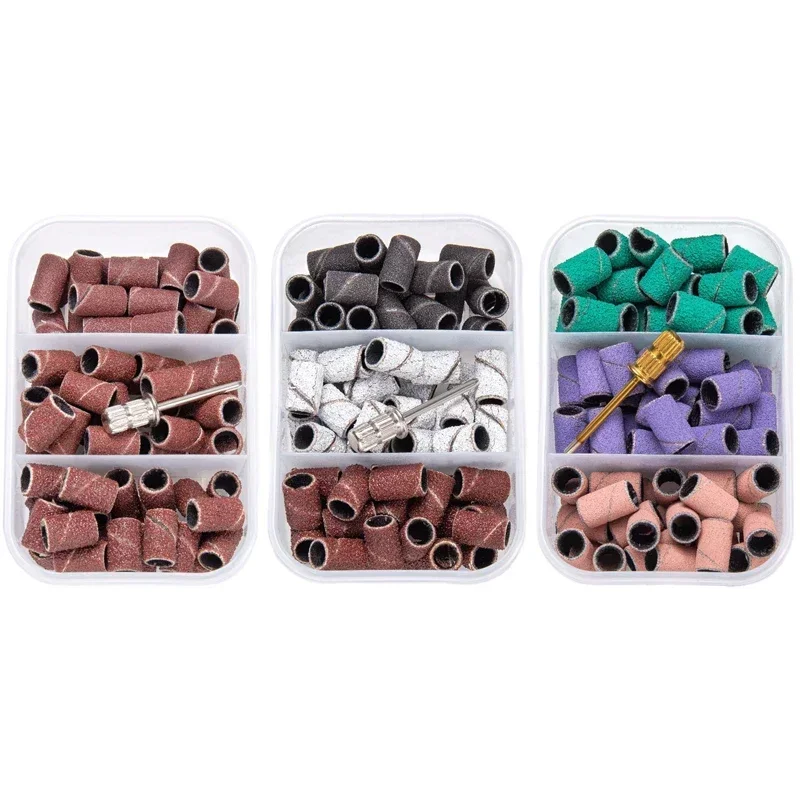 100/50 piezas de bandas de lija cebra para máquina de uñas, fresas, pulido, grano 80#150#240#, removedor de esmalte en gel, herramientas de repuesto 4