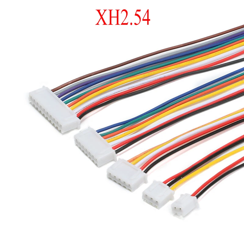 10PCS XH2.54 Wire Connector Double Head 10/20cm Electronic Lead Cable Same Side JST XH2.54mm Male Plug Electrical Extension Cord