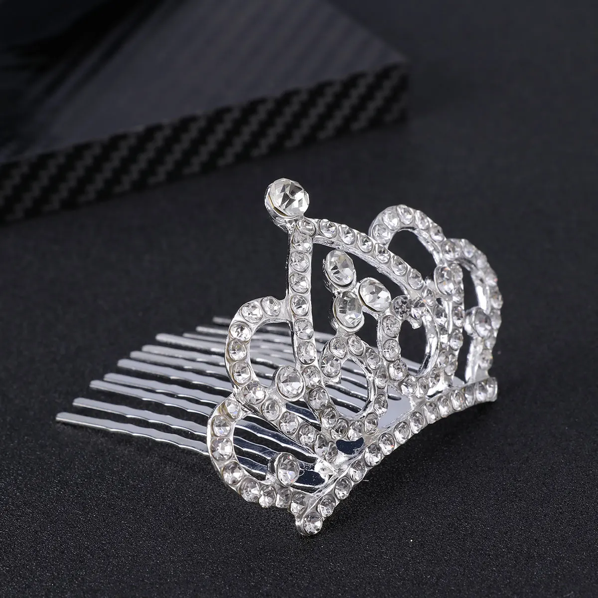 

Rhinestone Crown Comb Kids Headdress Hair Accessories Girls Crystal Durable Lightweight Performance Prom Parties Birthdays
