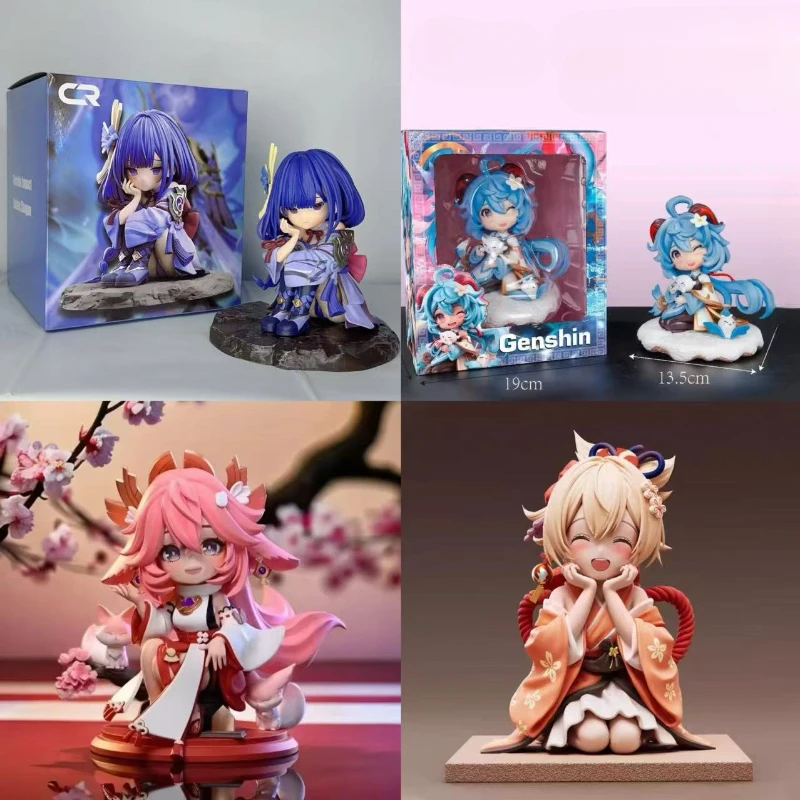 Anime Cute Genshin Impact Figures Yoimiya Raiden Shogun Naganohara Yoimiya Yae Miko Action Figures PVC Model Toys Birthday Gifts