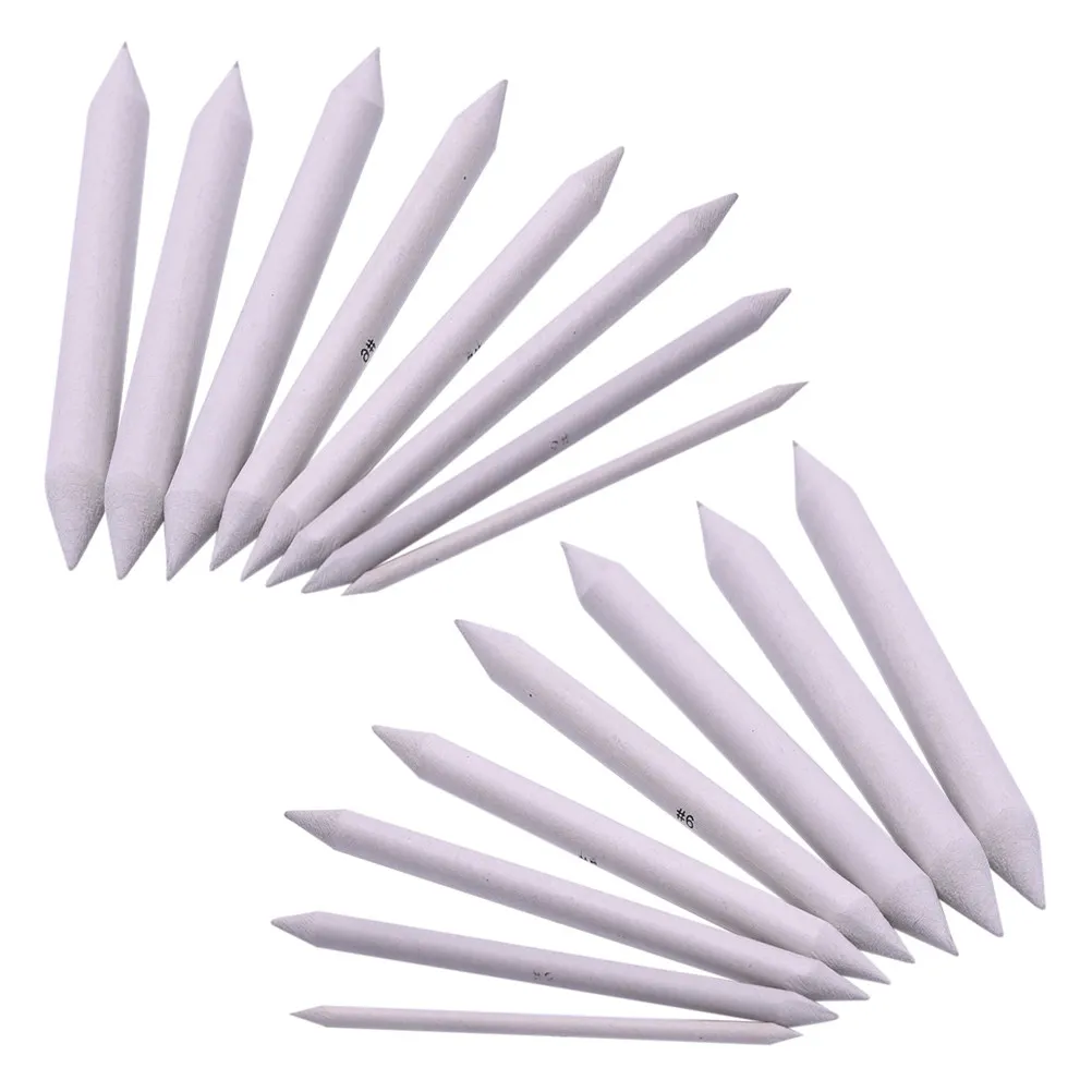 18Pcs Blending Stump for Drawing Double-Ended Pointed Soft Gray Paper Felt Artist Tool Set Ideal for Pastel Charcoal Pencil