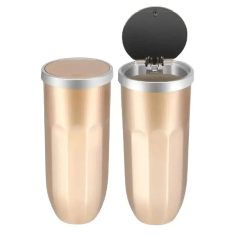 

Mini Car Trash Bin Can Pressing Type Universal Car Interior Rubbish Bag Storage Box with Lid Auto Garbage Container Office