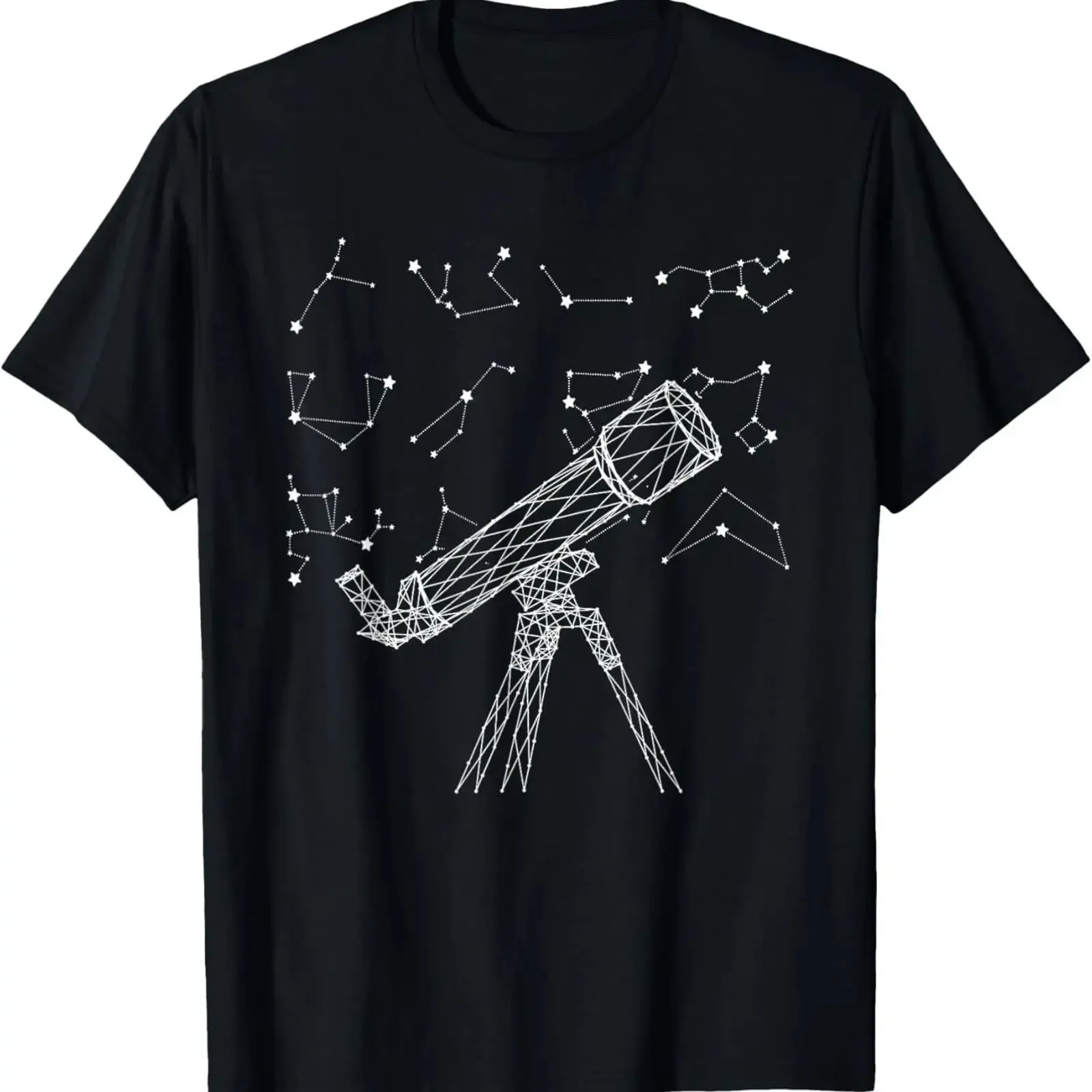 Star Constellations Galaxy Telescope Outer Space Astronomy T Shirt vintage Washed graphic Soft homme streetwear Stylish
