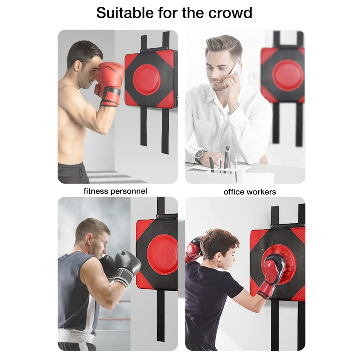 NEW Boxing Wall Punching Pad Fitness Wall Punch Bag Wall Focus Target Pad Height Boxing Punch Training Target Red