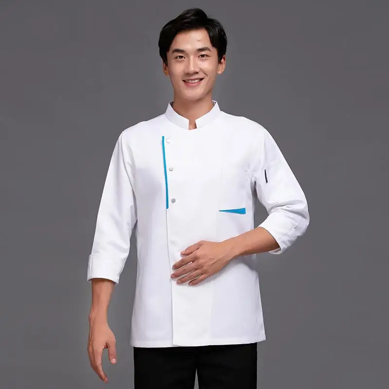 Chef Uniform For Men Jacket Cooking Clothes Kitchen Shirt Suit Waitress Food Service Coat Girl Personalized Works Custom Logo