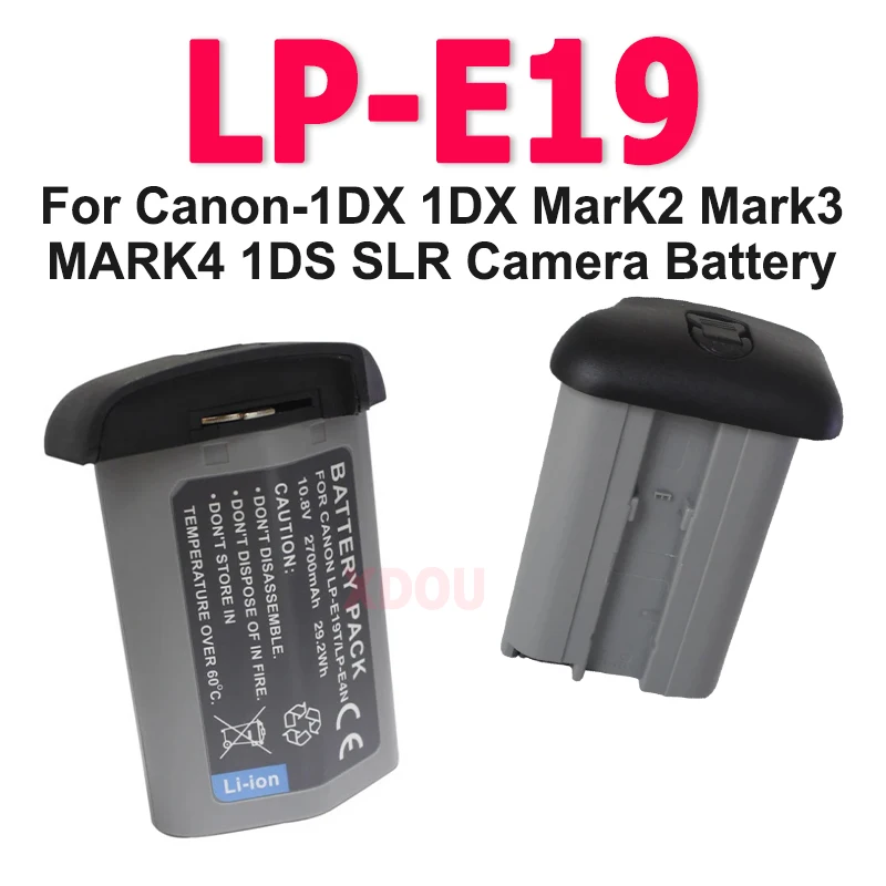 LP-E19 LP-E4N Battery 2700mAh 10.8V LP E19 Rechargeable Batteries For Canon-1DX 1DX MarK2 Mark3 MARK4 1DS SLR Camera Battery