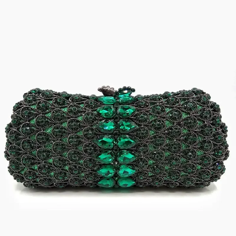 

New Women Multiclored Hollow Out Clutch Purse Female Crystal Wedding Bridal Evening Bag Diamond Dinner Party Banquet Handbags