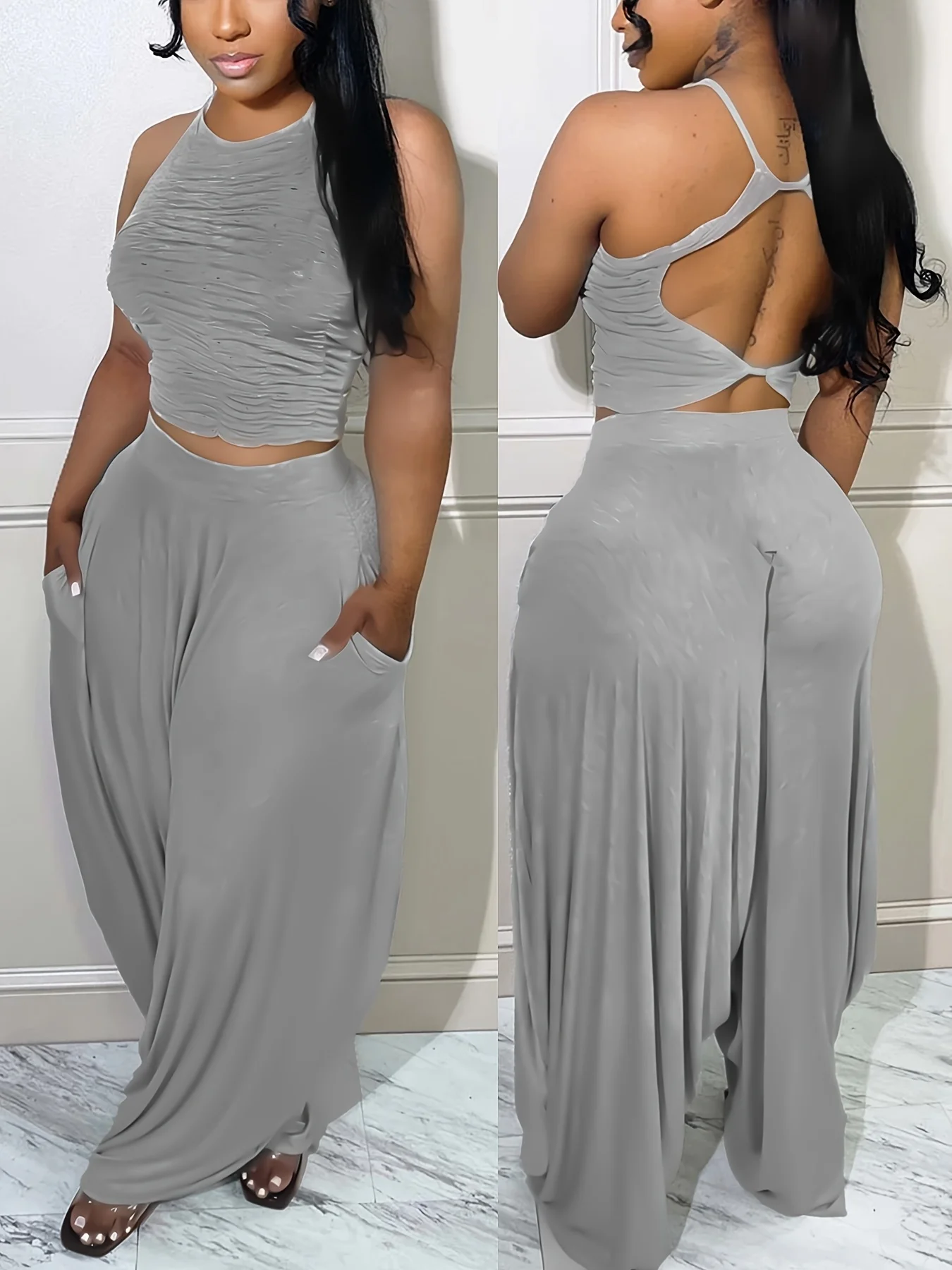 بالإضافة إلى حجم المرأة الرسن الرقبة فضفاضة تناسب مجموعة