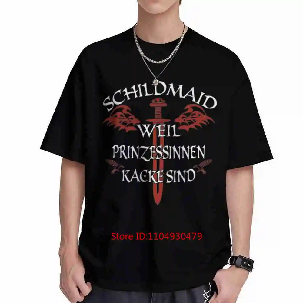 Schildmaid Because Princesses Are Crap Funny Slogan Nordic Viking Short Sleeve Tee 100% Cotton T-Shirt