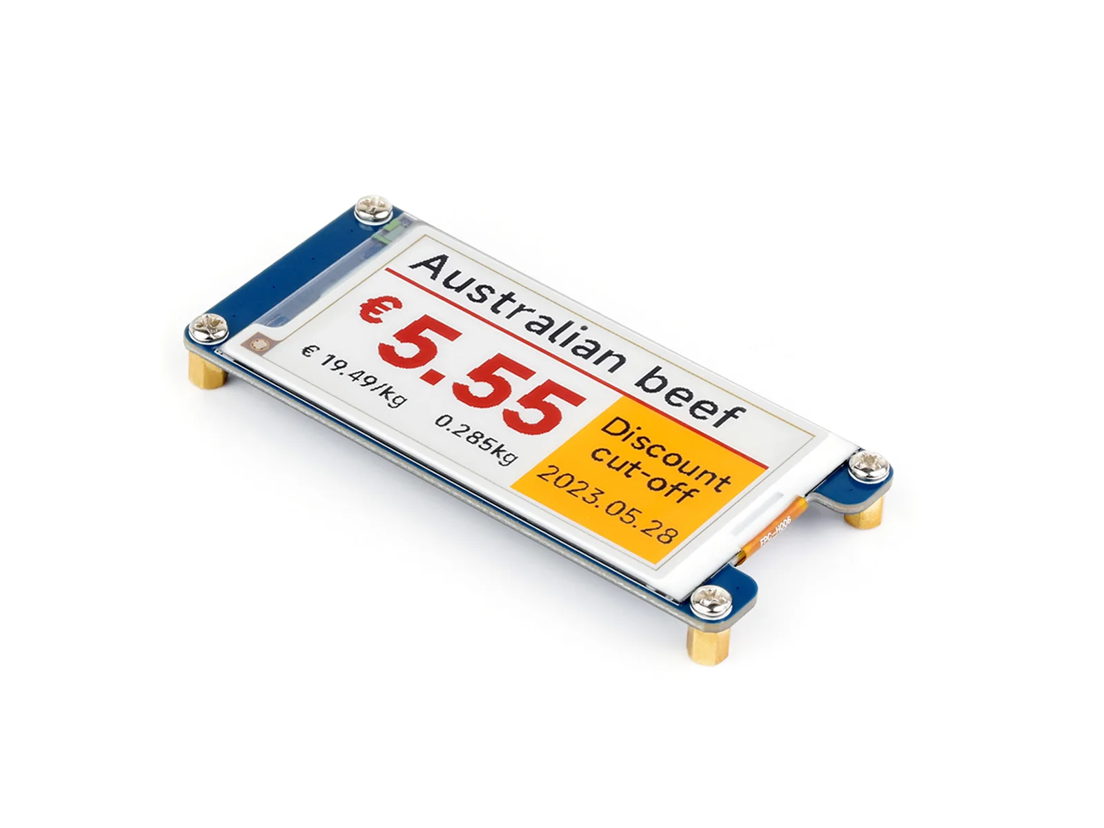 

Waveshare 2.66inch e-Paper Module (G), 360x184, Red/Yellow/Black/White, SPI, Ideal for price tags, shelf labels for Raspberry Pi