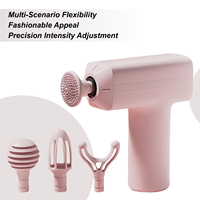 Muscle Massage Portable Fascia Machine Rechargeable Quiet Muscle Massager With 4 Heads For Gym Sports Home Travel Workplace