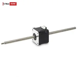 UMOT 42*34/42*48mm Nema 17 Non Captive Lead Screw Linear Stepper Motor 0.27Nm 1.33A/2.93V 8mm Screw 17kg Load Nema17 Step Motor