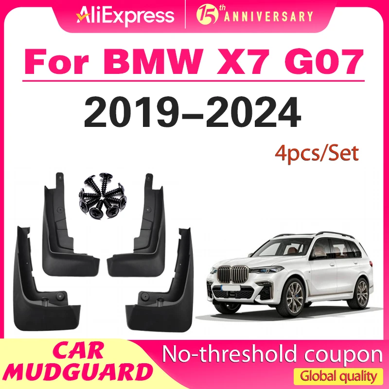 

MudFlaps for BMW X7 G07 M 2024 2023 2022 2021 2020 2019 40i Car Accessories Mudguards Anti-splash Front Rear Wheels Fender Parts