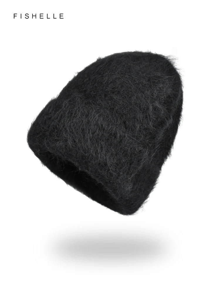 Lightweight Alpaca Wool Cashmere Solid Color Knitted Hat Men Caps Winter Women Beanies Warm Soft Luxury Gifts