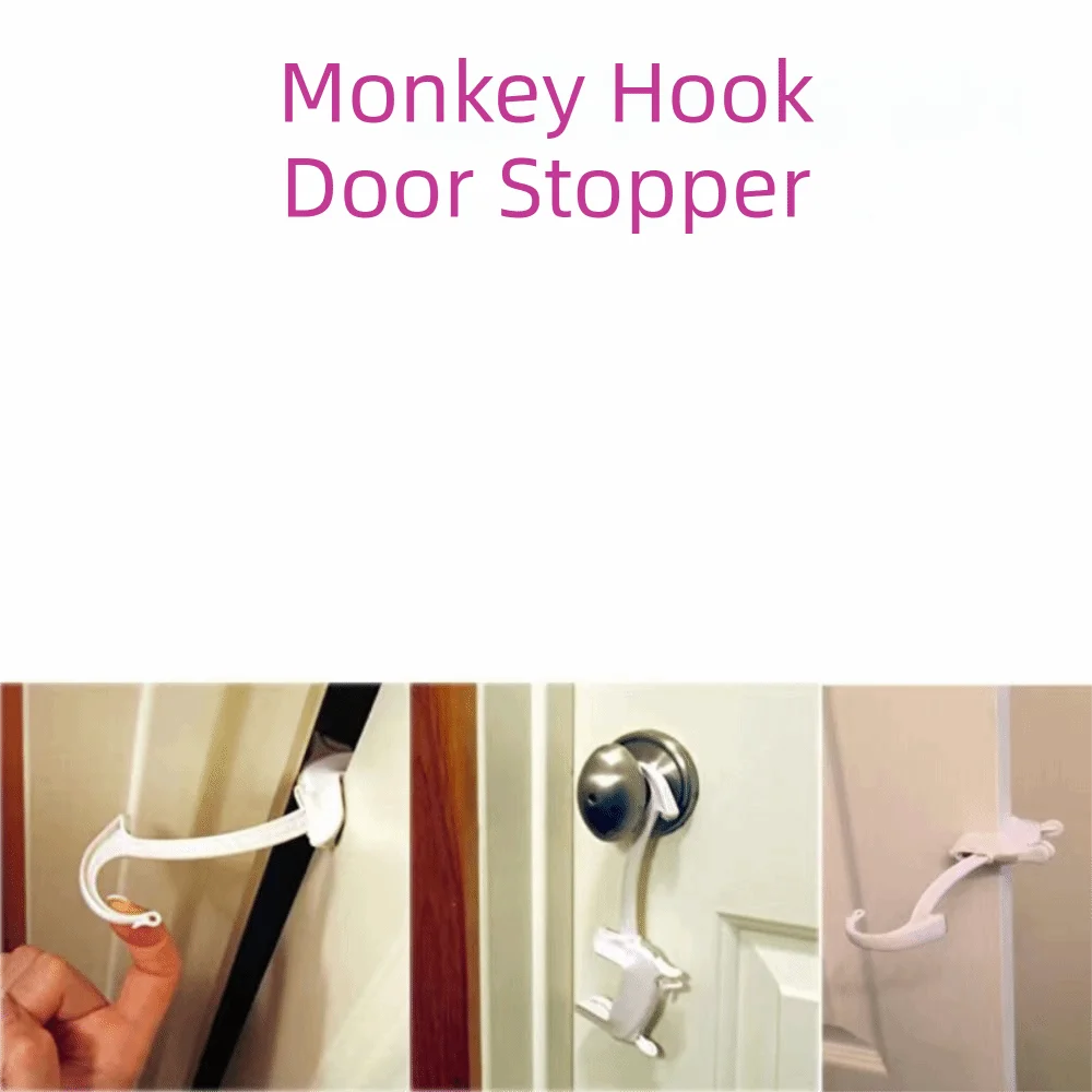 

Portable Child Proof Door Stop Easy To Install Anti-Pinch Pinch Guard No Tape Required No Tools Required Door Lock For Hotel