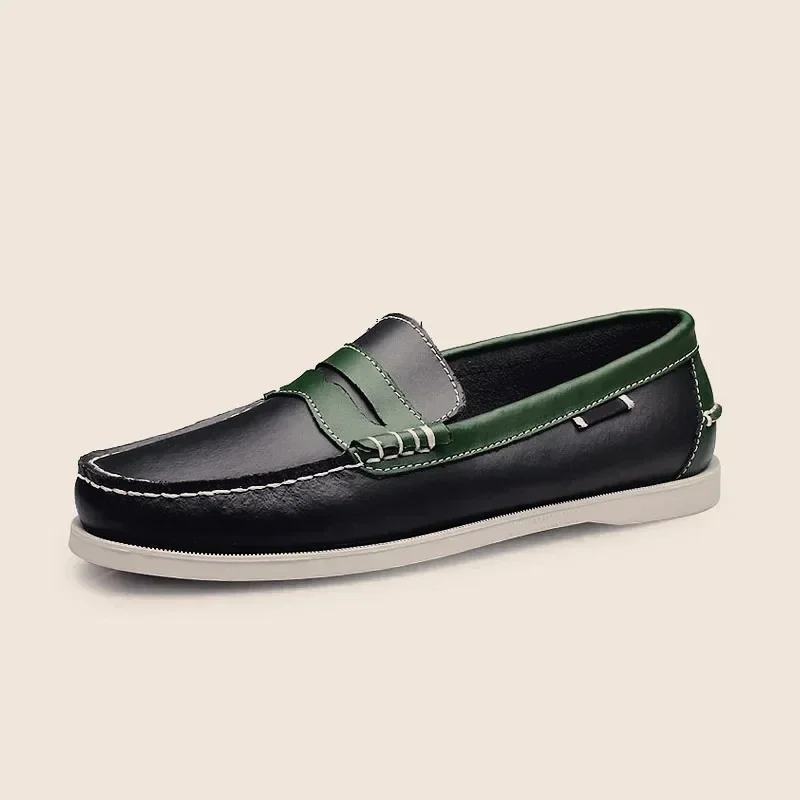 2024 Genuine Leather Loafers Men Moccasin Driving Shoes Causal Men Shoes Footwear Docksides Classic Boat Shoes