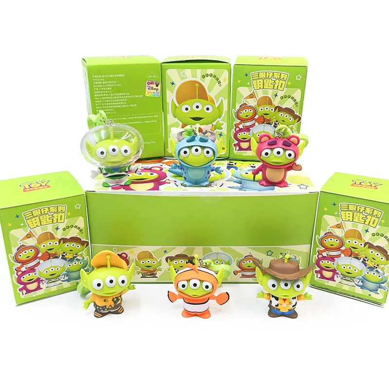 

Анимированные персонажи Диснея, История игрушек, слепая коробка, кавайные куклы, инопланетянин, платье для косплея, настольные украшения, мультяшная модель, детский подарок