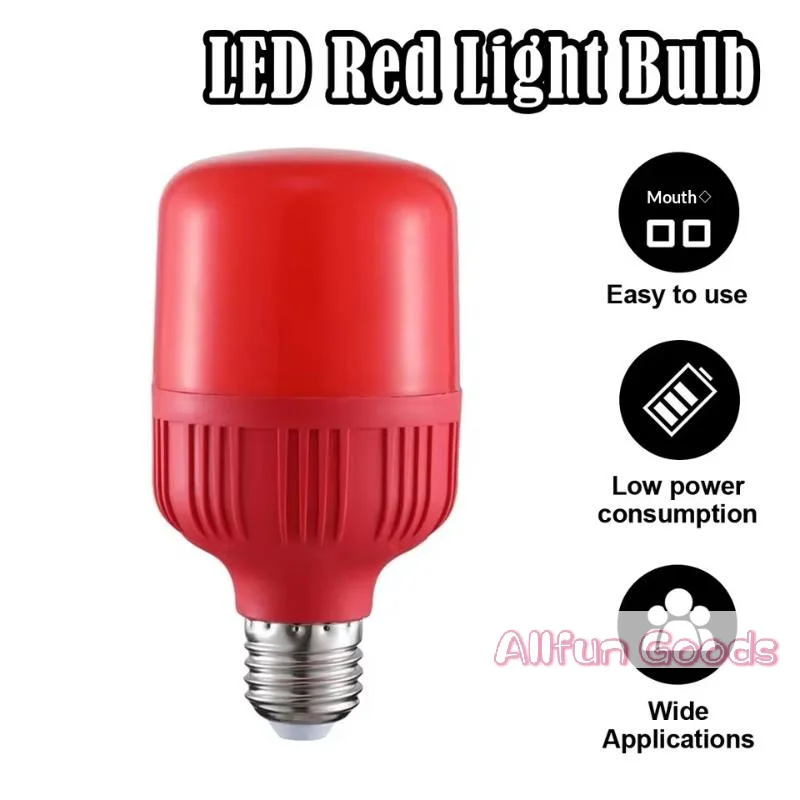 High Power Red LED Light Bulb E27/B22 AC 220V 5W 10W 15W 30W High Brightness Spot Light Festive New Year Bulb Christmas Lights