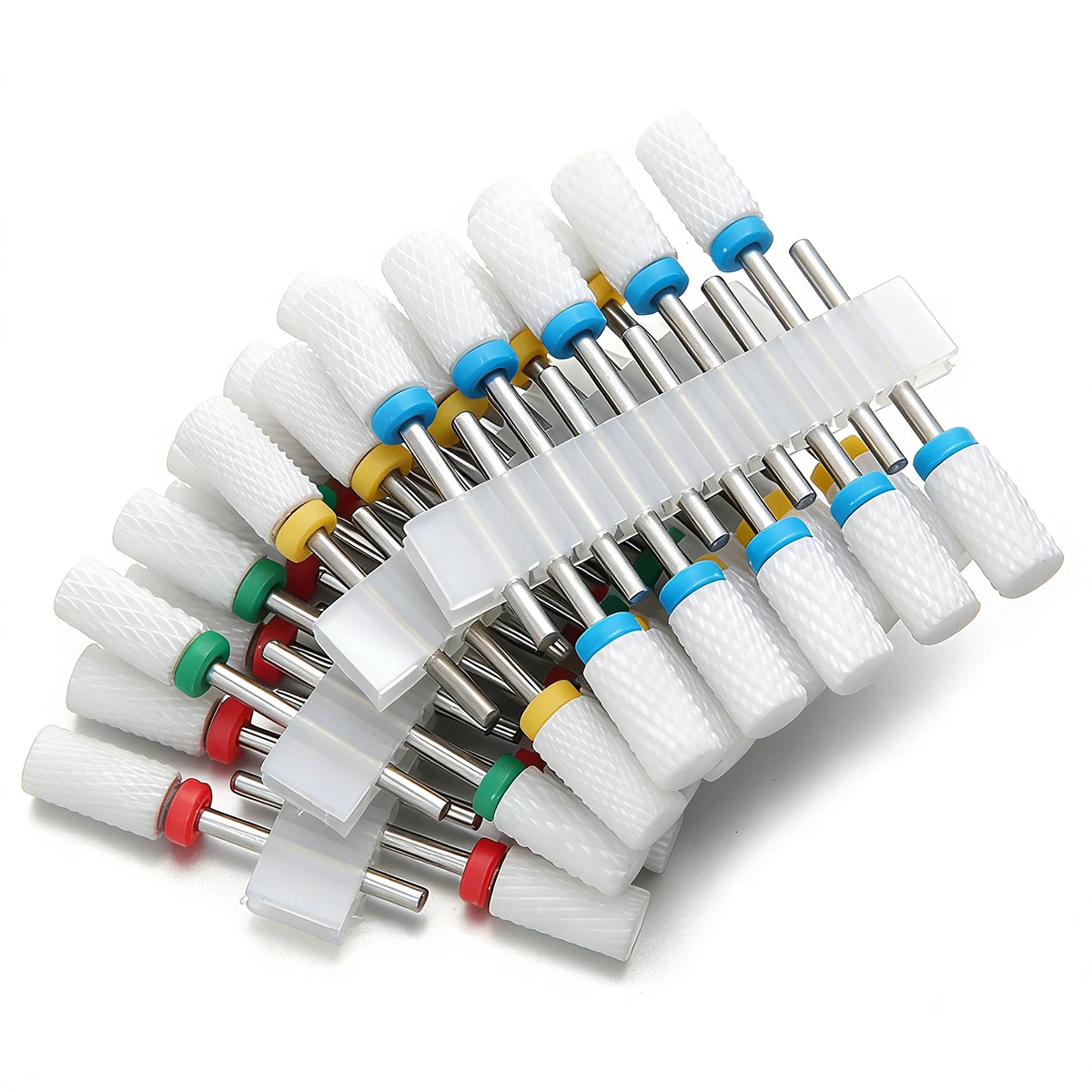 

Набор из 10 фрез для маникюра: керамические насадки для электрических фрезеров, инструменты для удаления кутикулы и гель-лака, аксессуары