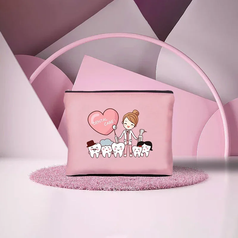 Kawaii Tanden Make-Up Tas Kinderen Etui Briefpapier Opbergen Toilet Tandenborstel Tandheelkundige Apparatuur Beugels Opslag Verpleegster Cadeau