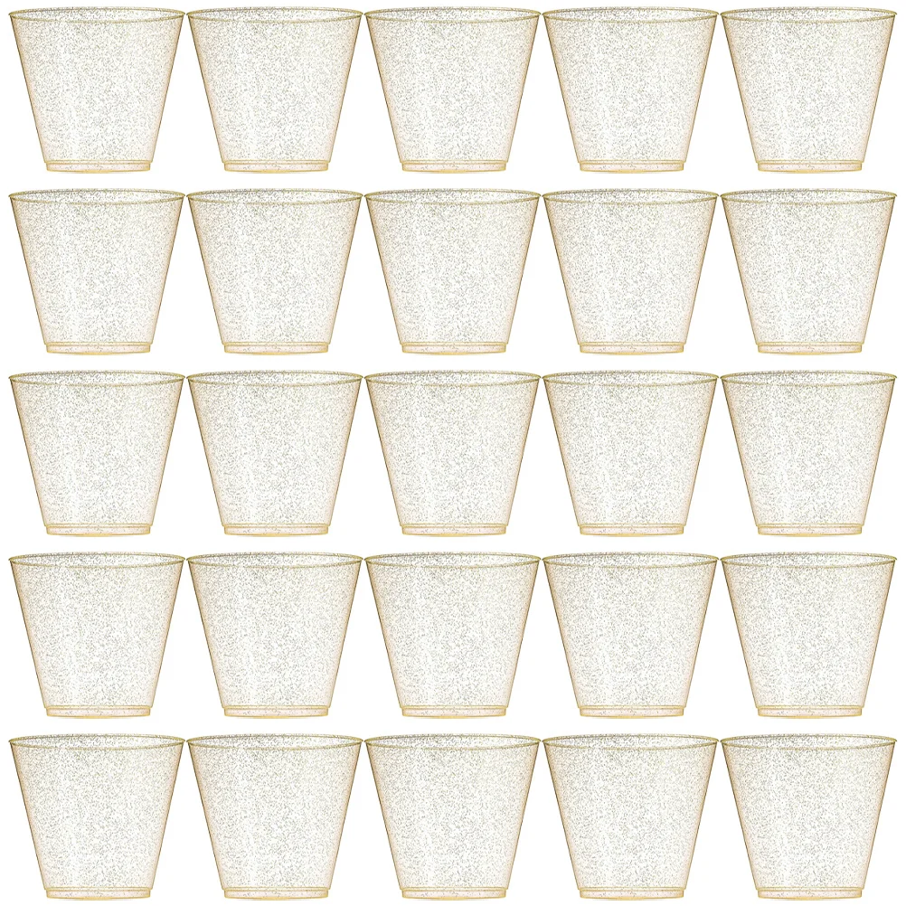 

25pcs Disposable Dessert Cups Clear Plastic Party Cups For Wedding Birthday Halloween Christmas Holiday Cocktail Juice Ice Cream