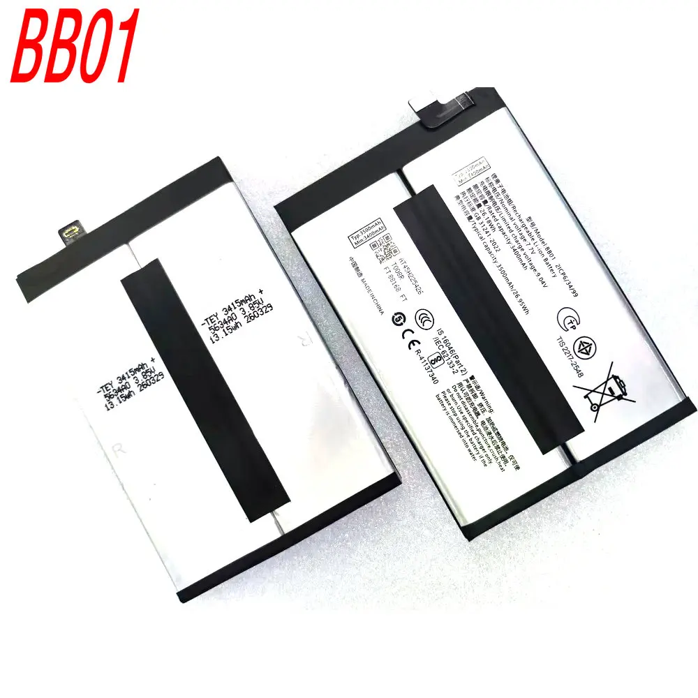 7.7V 26.18Wh BB01 High Capacity Genuine Battery For Vivo iQOO Z10 Turbo Pro Mobile Phone