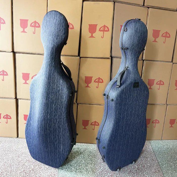 Beautiful Durable Professional Carbon Fiber Cello Box Case 4/4 With Pulley