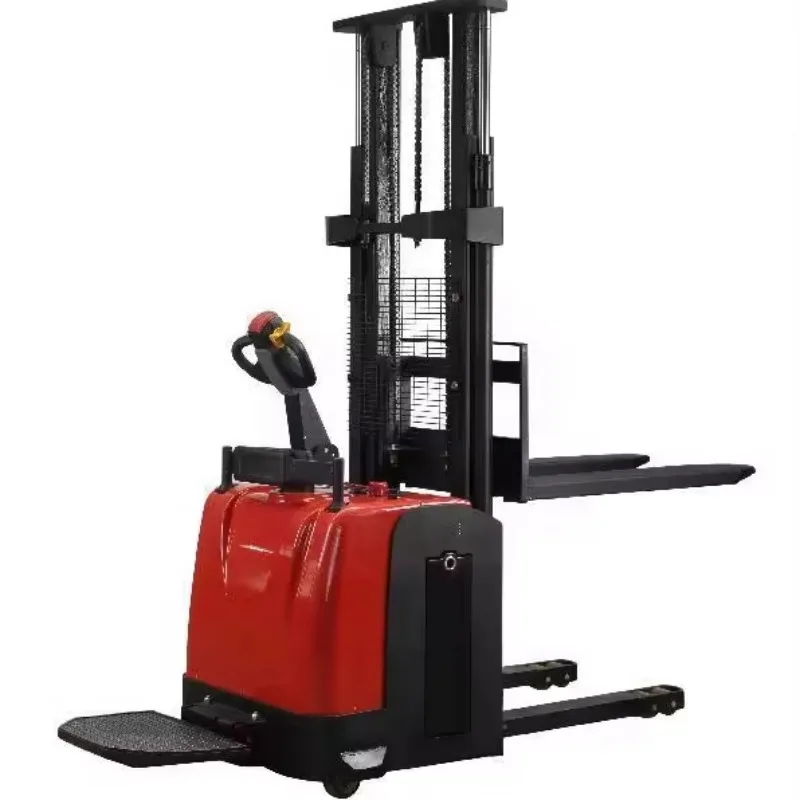 1.8ton Stacking 1.6/2/2.5/3/3.5/4/4.5 Meter Lift 24V/AH 210AH Accumulator Stand on Type Reach Truck Powered Electric Stacker