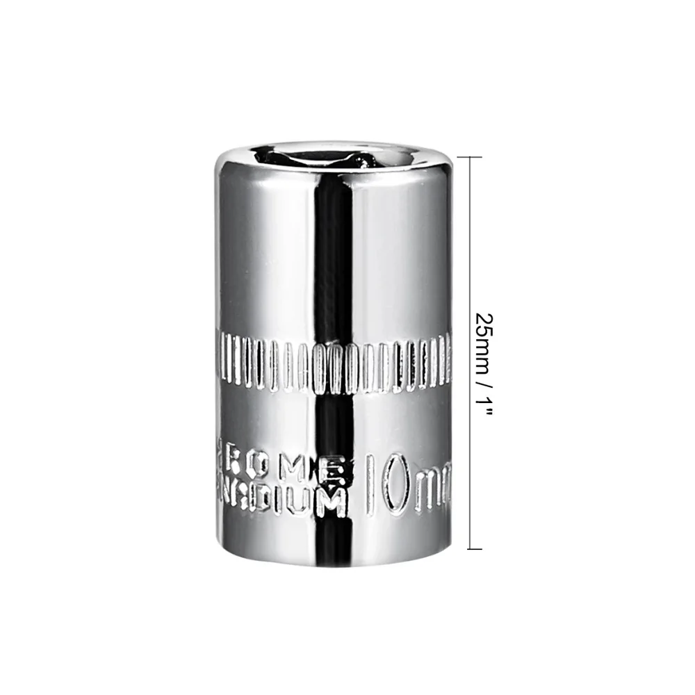 4 Stück 1/4-Zoll-Steckschlüssel 10mm Flachsteckschlüssel Reparaturwerkzeug Drehmomentschlüssel Ratschenschlüssel für DIY-Autoreparaturen ﻿ – Detail 3